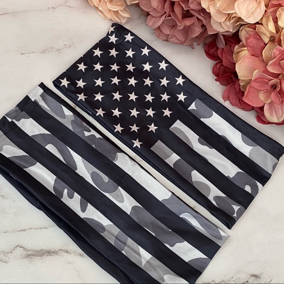 3/$28 Boho Patriotic Stretchy Wide Fabric Headband - Picture 6 of 16